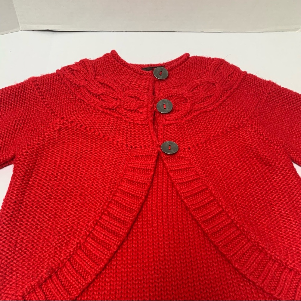 Catamini Girls Size 14 Shawl Sweater Bright Red